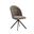 Hallie Swivel Curved Back Upholstered Dining Chair Set of 2 In Almond