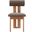 Halloway Boucle and Wood Dining Chair In Brown and Natural
