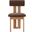 Halloway Boucle and Wood Dining Chair In Dark Brown and Natural