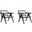 Hamlet Accent Chair In Black And Natural Cane Set of 2