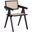 Hamlet Dining Arm Chair In Black And Natural Cane