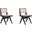 Hamlet Dining Chair In Black And Natural Cane Set of 2
