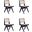 Hamlet Dining Chair In Black And Natural Cane Set of 4