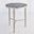 Hammered End Table In Antique Nickel With Grey Marble