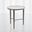 Hammered End Table In Bronze With White Marble