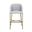 Hampton 31 Inch Barstool with Faux Leather and Steel Frame In White and Gold