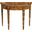 Hampton Demilune Traditional Burl 36 Inch Console Table In Medium Brown