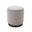 Handwoven Kratus Hammered Metal Storage Ottoman In Ivory and Grey