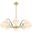 Hanna 8-Light Chandelier In Opal Gold