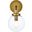 Hanson 1 Light Bath Sconce In Black With Brass With Clear Shade