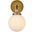 Hanson 1 Light Bath Sconce In Black With Brass With Frosted Shade