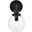 Hanson 1 Light Bath Sconce In Black With Clear Shade