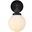 Hanson 1 Light Bath Sconce In Black With Frosted Shade