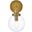 Hanson 1 Light Bath Sconce In Brass With Clear Shade