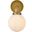 Hanson 1 Light Bath Sconce In Brass With Frosted Shade