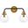 Hanson 2 Lights Bath Sconce In Black With Brass With Clear Shade