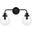 Hanson 2 Lights Bath Sconce In Black With Clear Shade