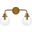 Hanson 2 Lights Bath Sconce In Brass With Clear Shade