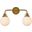 Hanson 2 Lights Bath Sconce In Brass With Frosted Shade