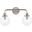 Hanson 2 Lights Bath Sconce In Polished Nickel With Clear Shade