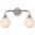 Hanson 2 Lights Bath Sconce In Polished Nickel With Frosted Shade