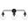 Hanson 3 Lights Bath Sconce In Black With Clear Shade