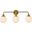 Hanson 3 Lights Bath Sconce In Brass With Frosted Shade