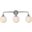 Hanson 3 Lights Bath Sconce In Polished Nickel With Frosted Shade