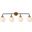 Hanson 4 Lights Bath Sconce In Black With Brass With Frosted Shade