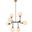 Hanson 8 Lights Pendant In Black With Brass With Frosted Shade