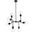 Hanson 8 Lights Pendant In Black With Clear Shade