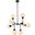 Hanson 8 Lights Pendant In Black With Frosted Shade