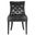 Harlow 19 Inch Tufted Ring Chair Set of 2 with Silver Nail Heads in Black