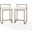 Harlowe 2-Piece Counter Height Barstool Set In Creme and Gold