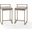 Harlowe 2-Piece Counter Height Barstool Set In Gray and Gold