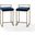 Harlowe 2-Piece Counter Height Barstool Set In Navy and Gold