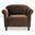 Harmony Accent Chair In Dark Brown Faux Mohair