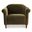 Harmony Accent Chair In Dark Green Faux Mohair