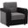 Harmony Upholstered Convertible Armchair with Storage In Gray