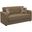 Harmony Upholstered Convertible Loveseat with Storage In Brown HAR-BN-LS