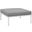 Harmony White and Gray Outdoor Patio Aluminum Ottoman