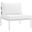 Harmony White Armless Outdoor Patio Aluminum Chair