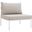 Harmony White Beige Armless Outdoor Patio Aluminum Chair