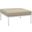 Harmony White Beige Outdoor Patio Aluminum Ottoman