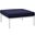 Harmony White Navy Outdoor Patio Aluminum Ottoman
