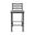 Harper 26 Inch Counter Height Stool In Sable Onyx and Charcoal Gray