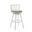 Harper 26 Inch Counter Height Swivel Barstool In Fog and Matte White