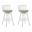 Harper 26 Inch Counter Height Swivel Barstool Set of 2 In Fog and Matte White