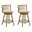 Harper 26 Inch Counter Height Swivel Barstool Set of 2 In Ivory and Amber Glow