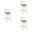 Harper 26 Inch Counter Height Swivel Barstool Set of 3 In Fog and Matte White